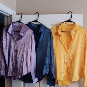 Women's Multicolor Dress Shirt Set